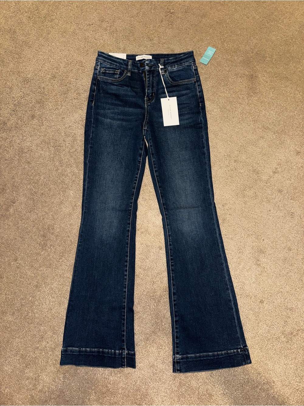 Flying monkey high rise trouser bootcut jeans